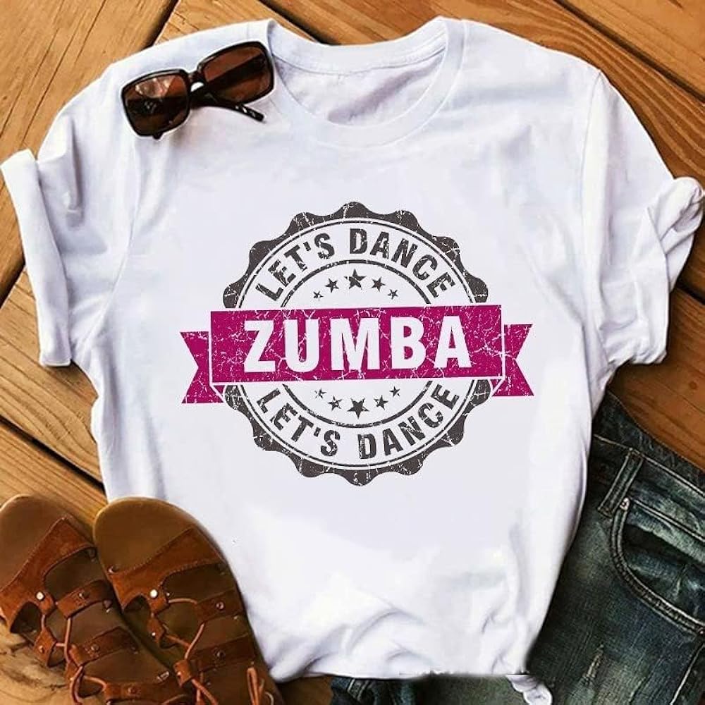 [T.D.Well] Fitness Wear Yoga ZUMBA Wear T-shirt Tops White