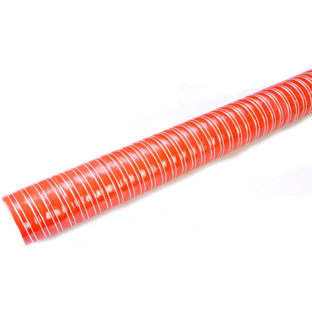 Autobahn88 Automotive SCAT Flex Duct (Silicon Impregnated Fiberglass, Steel Wire Reinforced) 64mm (2.5") Internal Diameter, 1 Meter (3') Length