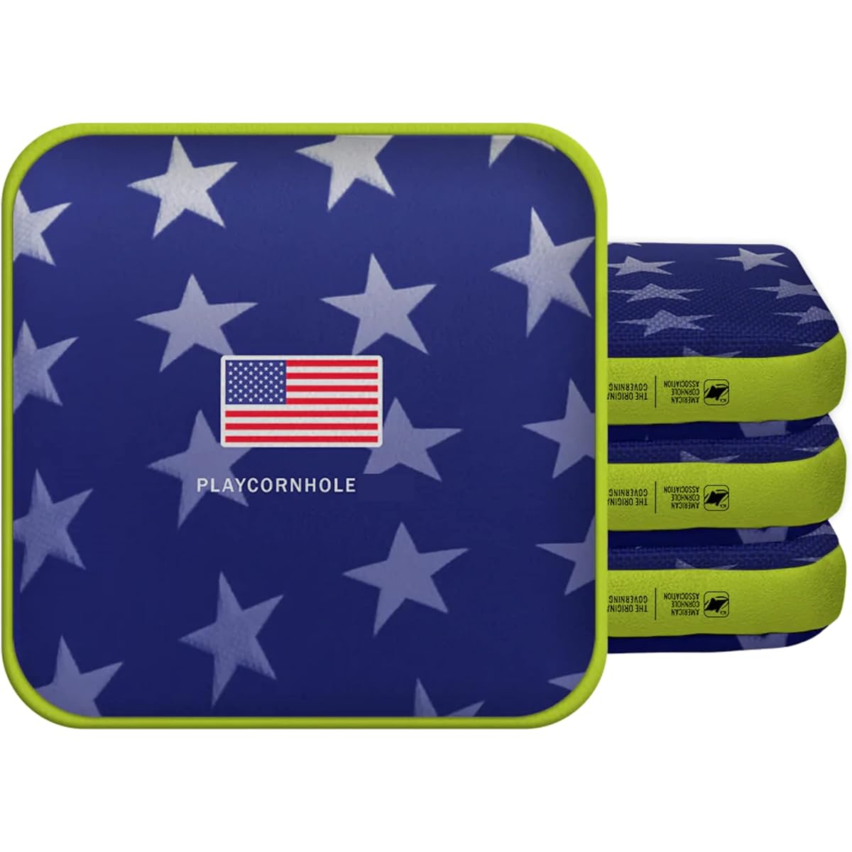 ACA Approved Official Rules 6x6" Cornhole Bags with Double Sided Edge Technology, Synergy Touring Pro, Set of 4