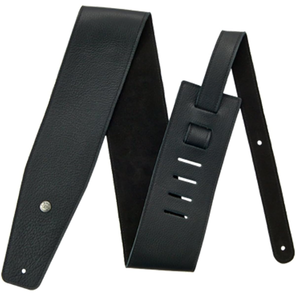 Jim Dunlop BMF Leather Strap Leather Guitar Strap 3.5" Triple Black