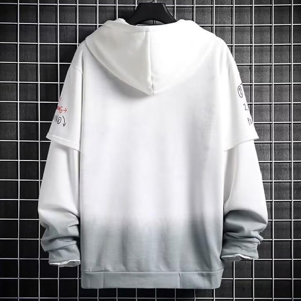 [FJLTDCP] Hoodie Men's Pullover Loose Hooded Stylish Large Size Pullover Popular Street Tops Men's Long Sleeve Autumn