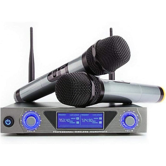 Wireless Handheld Microphone MU-868 Class and Clear Sound Fine Performance Microphone for Home Singing Condenser Microphone Live Broadcast Accessories (Color: Grey)