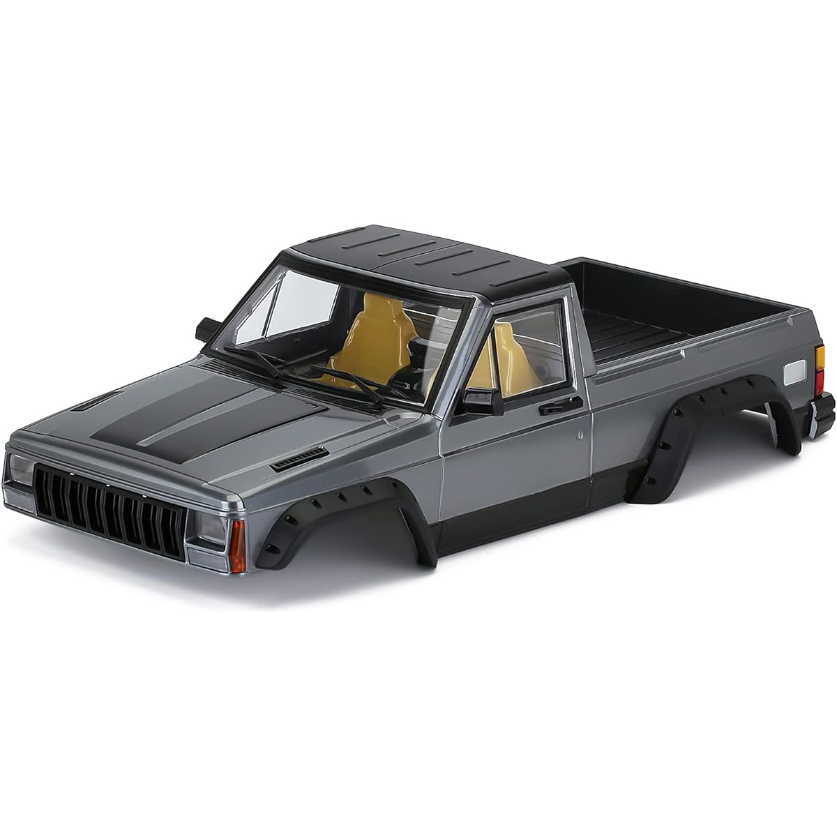 INJORA Unpainted 313mm Wheelbase Cherokee Pickup Truck Car Shell Kit for 1/10 RC Crawler Axial SCX10 & SCX10 II 90046 90047 (Grey)