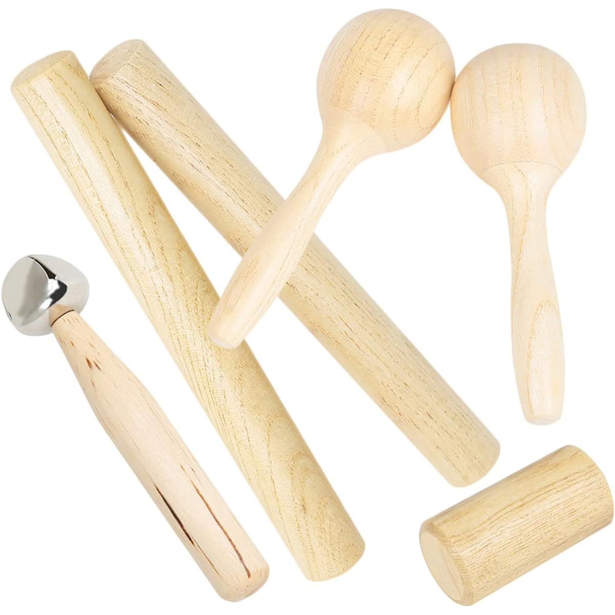 VICASKY 5 Sets Toddler Wooden Percussion Musical Instruments Wood Home for Kids