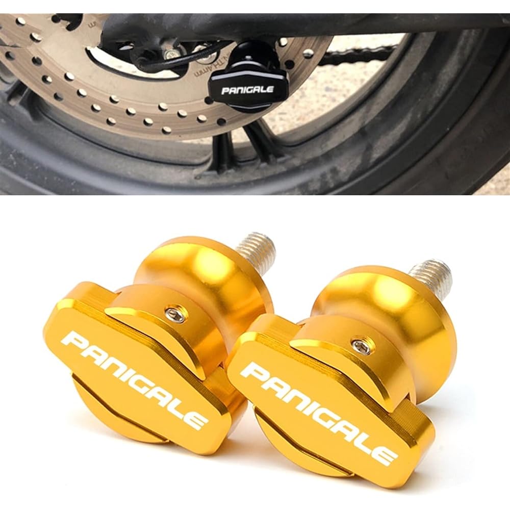 Uminino Motorcycle Accessories Frame Stand Screw Swing Arm Spool Slider M6 Ducati 899 Panigale 959 Panigale 1199 1299 Swing Arm Slider Spool (Size : Black)
