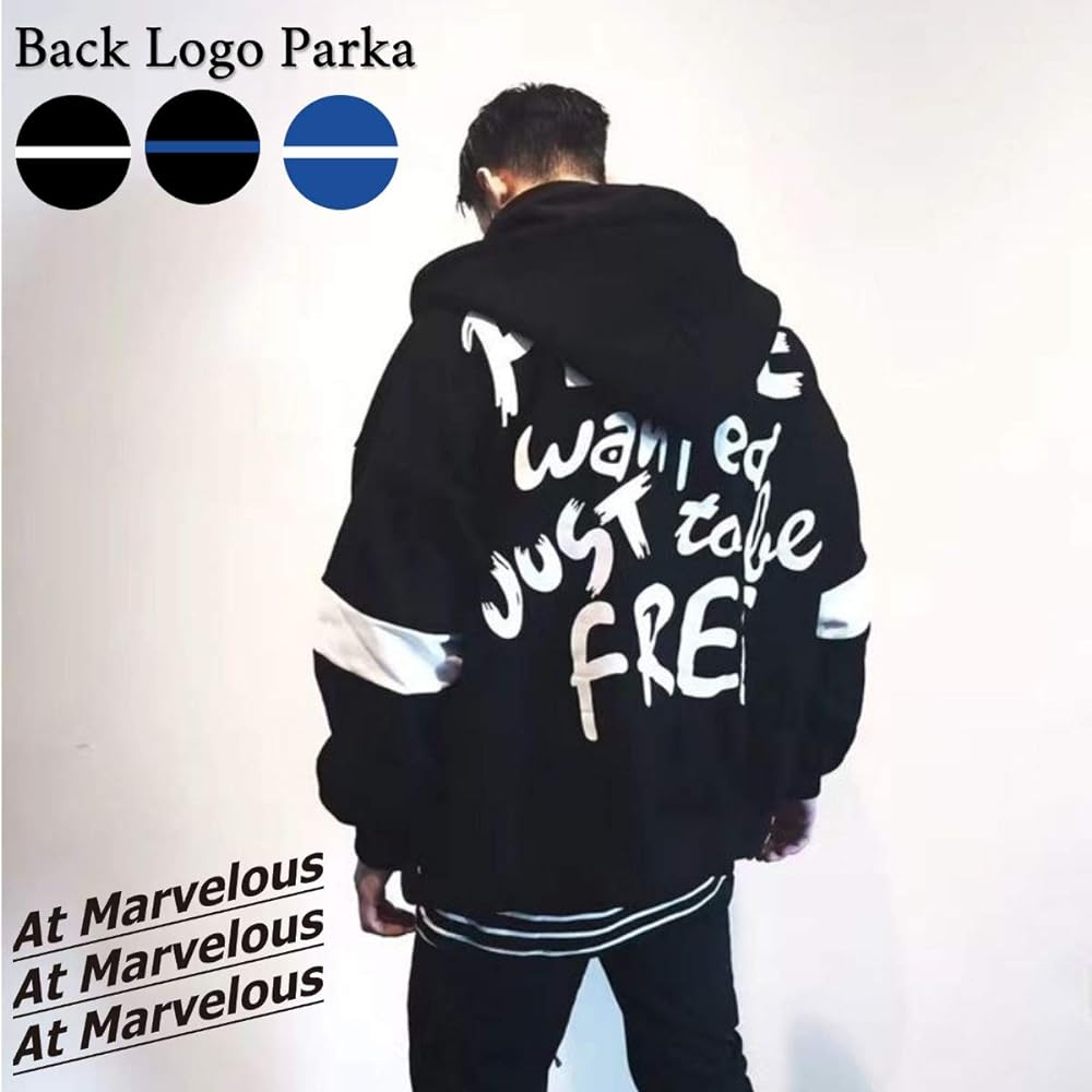 [At Marvelous] Men's Logo Hoodie Handwritten Logo Big Hoodie Unisex Big Silhouette Street (ST/No.23026)