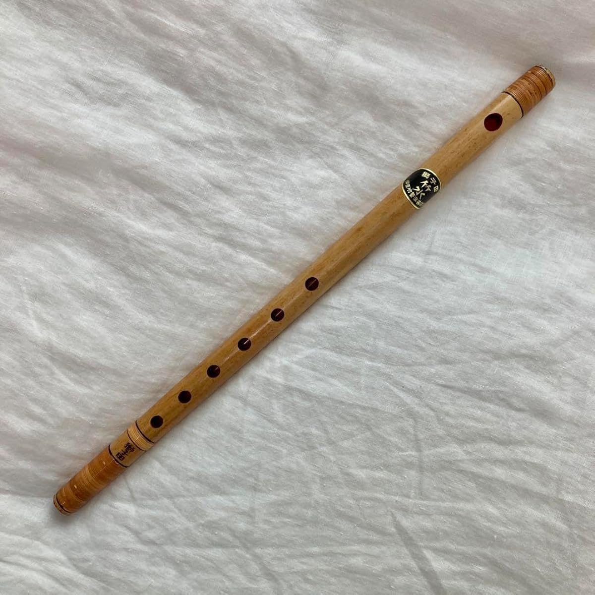 Shinobue Shishida-ryu Chikusui 4-tone 6-hole Wisteria double wrap Ito bamboo wind instrument D