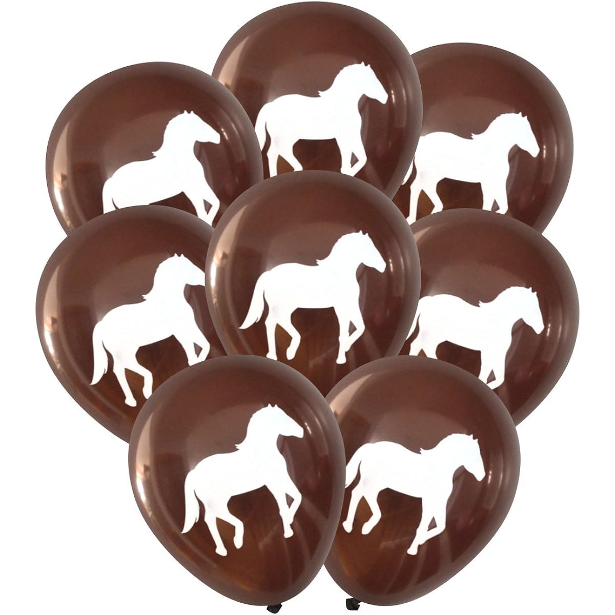 Nerdy Words Horse Latex Balloons 16 Count (Dark Brown)