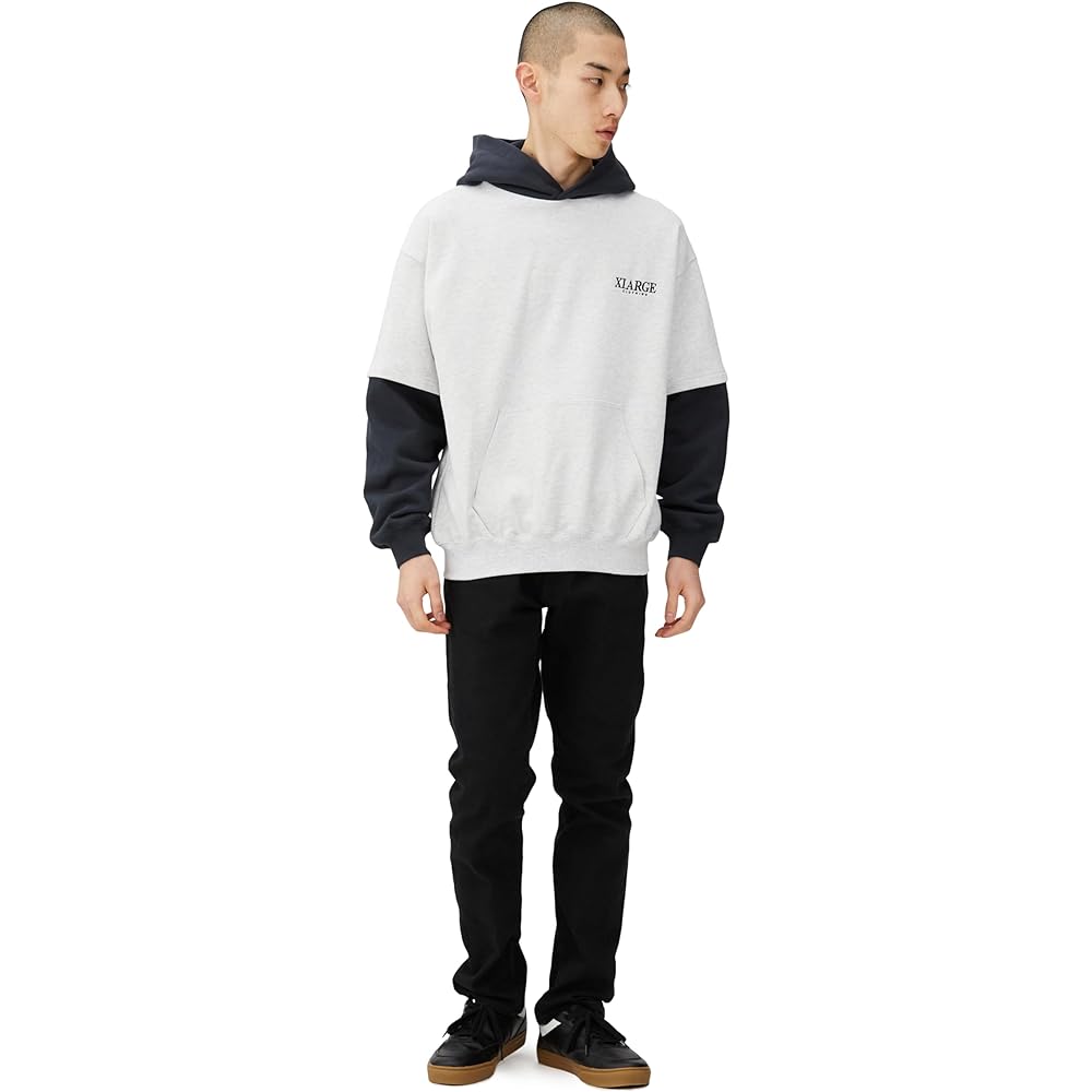 [Extra Large] Sweat LAYERED HOODED SWEAT Men's