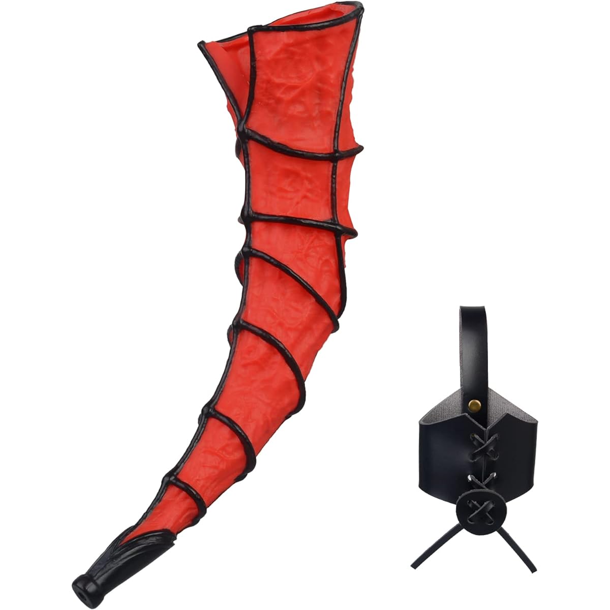 CrosCentury Halloween Decorations DND Horn of Death with LED Light Halloween Decorations Indoor Tabletop Magic Ornaments Viking Horn Cup Film TV Props Collectibles