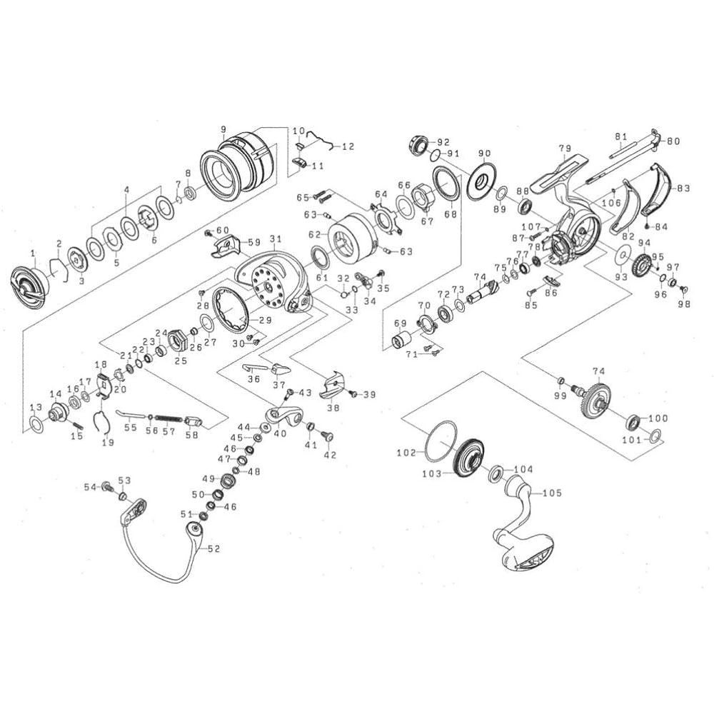 DAIWA Genuine Parts 19 Certate LT4000-CXH Spool (2-12) Part Number 9 Part Code 128D19 00060053128D19