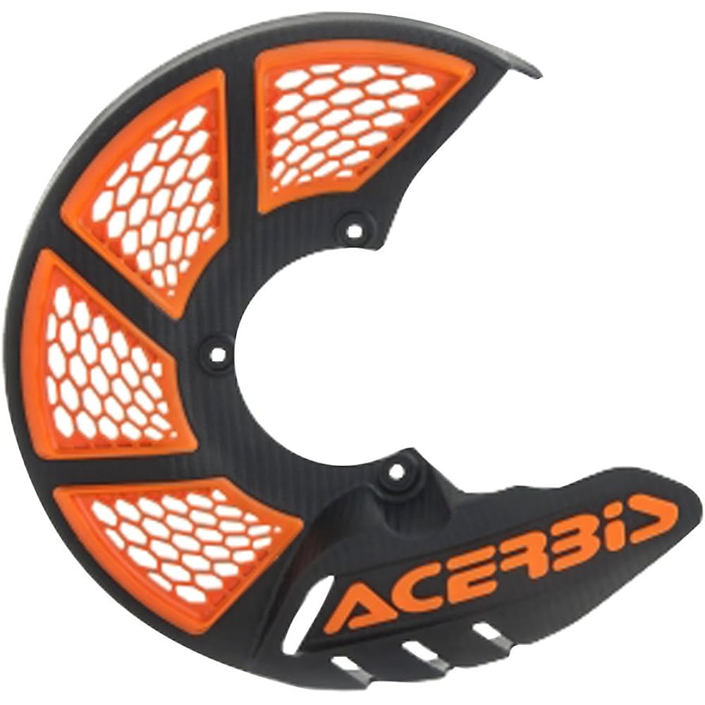 Acerbis X-Brake Vented Front Disc Cover with Mounting Kit Black/Orange for KTM 300 XC-W (E-Start) 2016-2018
