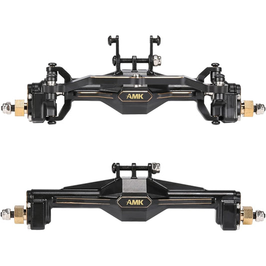 AMK TRX4M Brass Axle 180g Heavy Duty TRX4M Brass Front Rear Complete Portal Axle for 1/18 RC Crawler TRX4M Bronco Defender TRX4M Upgrade Accessories