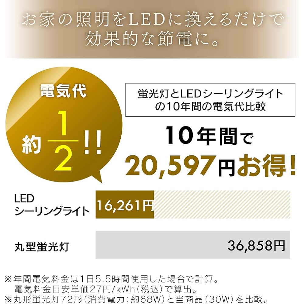 Iris Ohyama LED Ceiling Light Dimmable/Color Adjustable Mall Frame ~12 tatami (Japan Lighting Industry Association Standards) Remote Control Long Life High Color Rendering Energy Saving [5 Year Warranty] CL12DL-5.11M