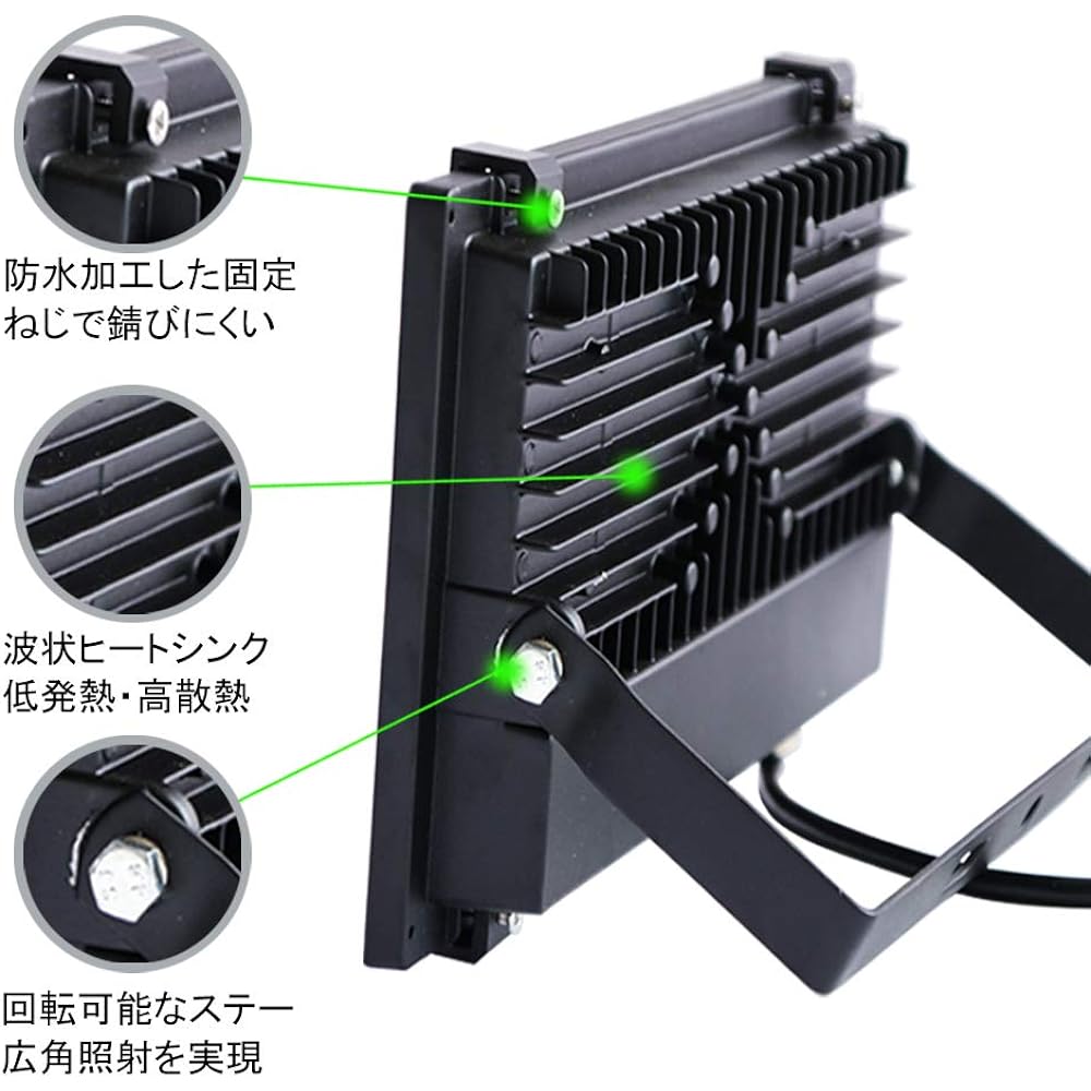 (Upgraded) Ultra-thin Ultra Bright LED Floodlight, 50W Equivalent to 500W, Daylight Color, 5,000 LM, Wide AC 85-265 V, Wide Range Irradiation, High Heat Dissipation, Durable, Dustproof Waterproof