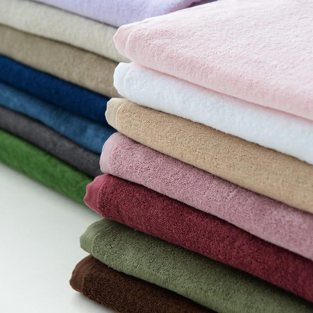 Imabari Towel Certified Bath Sheet Murakami Towel Approx. 190 x 90cm (14 colors available) Made in Japan Professional Specifications Commercial Use 100% Cotton Plain Bedding (No. 42 Rose)