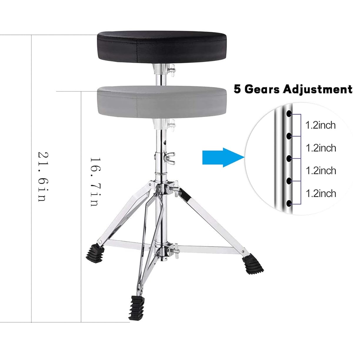 LeSage Drum Throne Silver