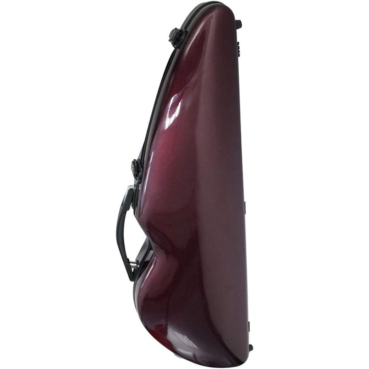 Violin Case Purple Violin Hard Case 4/4 Full Size Luxury Adjustable Strap with Hygrometer Suspension Lightweight Portable (Color: Purple, Size: 1/8)