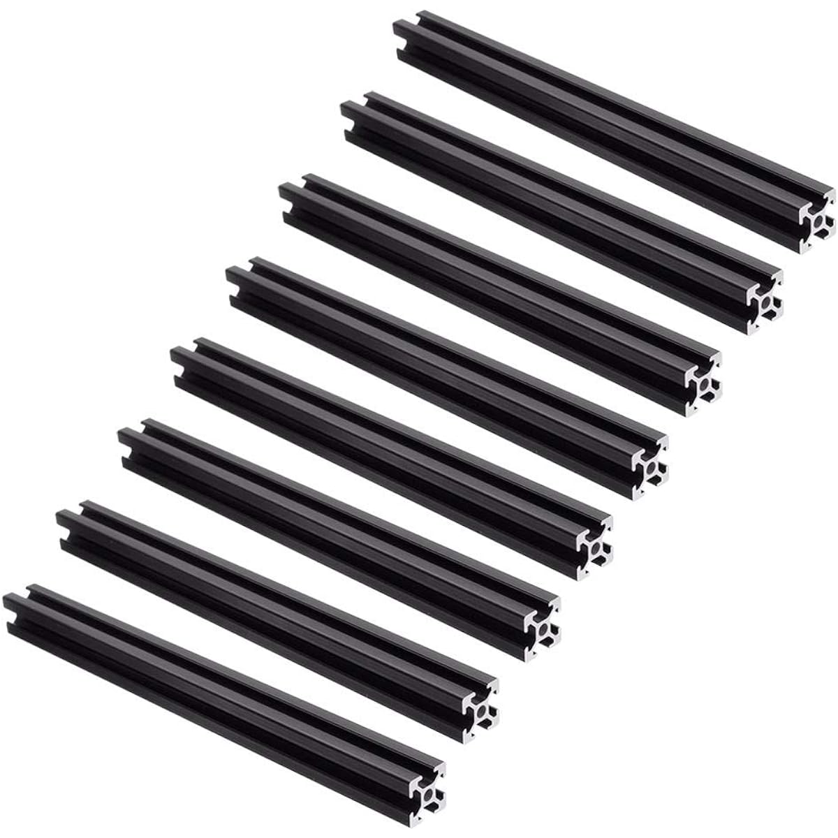 Tenlacum Pack of 8 2020 Aluminum Extrusion T Slot Profiles 20 x 20 mm - 3D Printer & CNC