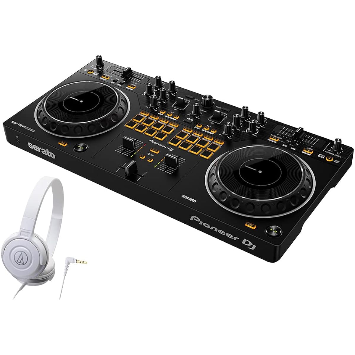 Pioneer DJ DDJ-REV1 Selectable Headphone Set White Serato DJ Compatible Scratch Style 2ch DJ Controller Pioneer