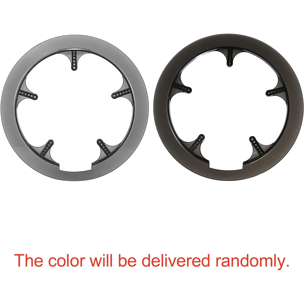 X AUTOHAUX Bike Crankset Chainwheel Protector Cover Chainwheel Protective Cover 52 53 56 Teeth Black Clear