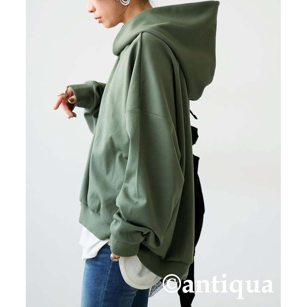 [antiqua] PN-00441 Ponch Hoodie Parka Women's Long Sleeve Short