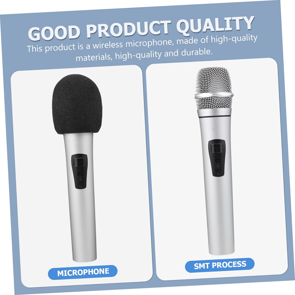 SEWACC 3pcs Handheld Singing Output for Play Karaoke Cordless Professional No Amplifier Silver Streaming Receiver or Hand Universal Home Laptop Business Practical