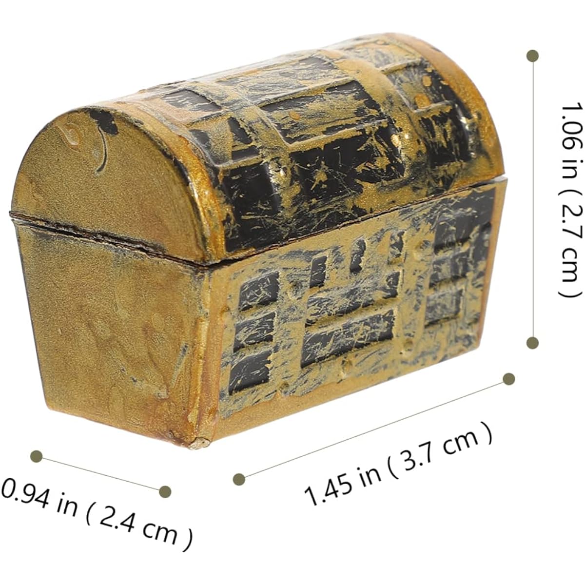 Gadpiparty 10pcs Mini Pirate Treasure Chest Plastic Chest Gold Finish Pirate Jewelry Box Games Toys Set Pirate Birthday Party Favors Supplies