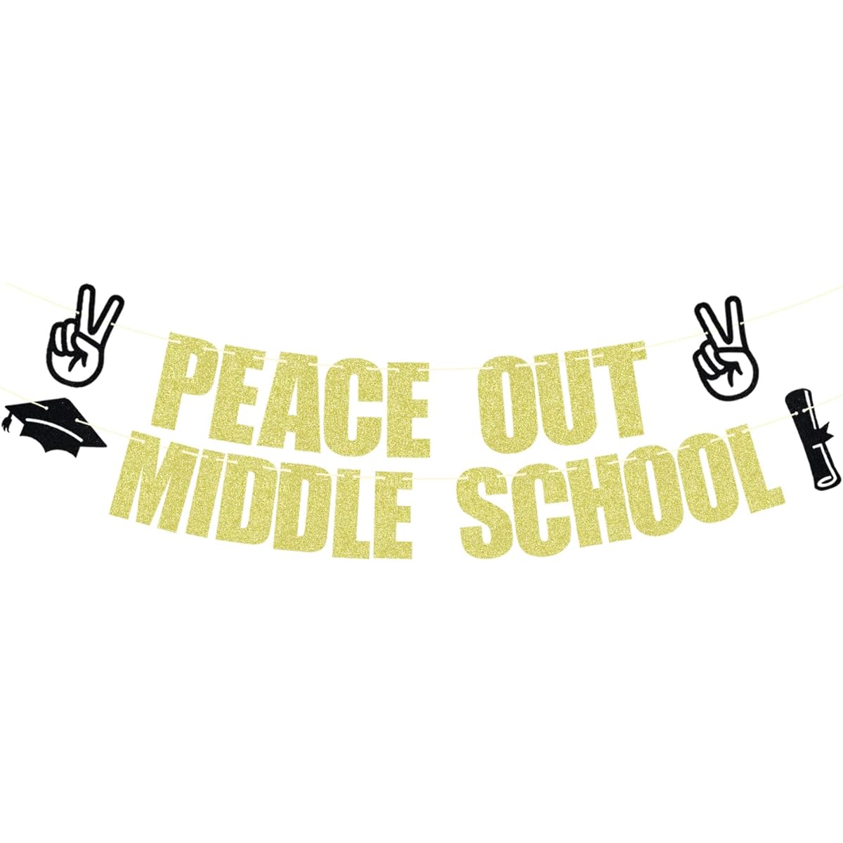 [Peace Out] Junior High School Banner Graduation Ceremony Congratulations