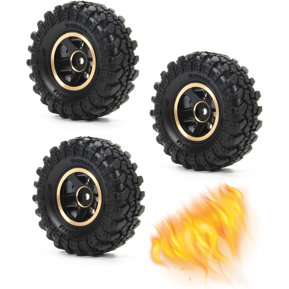 RCAWD Brass 1.0 Beadlock Wheel Rim Tire Counterweight for Axial SCX24 Series