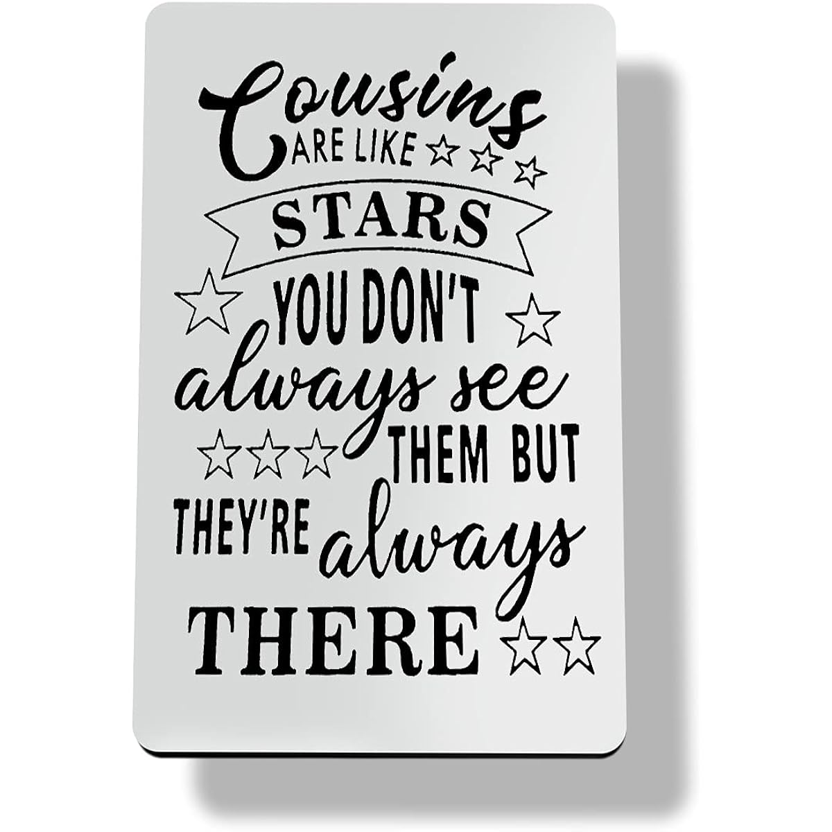 Cousin Engraved Wallet Card Cousin Gift Card Cousin Jewelry Gift for Women Girls Fun Christmas Card Gift Graduation Birthday Gift Cousin Long Distance Cousin Metal Love Wallet Card