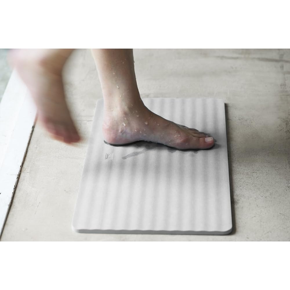 soil diatomaceous earth bath mat wave B255