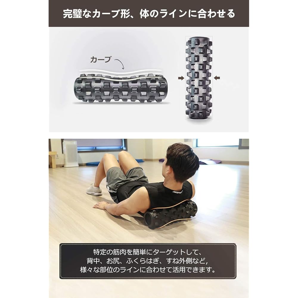 [40CM for advanced users] 5 Year Warranty TETOP Foam Roller Myofascial Release Roller Stretch Roller Matches Body Lines Unbreakable Solid Thin Light Massage Yoga Pole Exercise Training 600g 40*12.5CM 500KG Load Capacity Orange