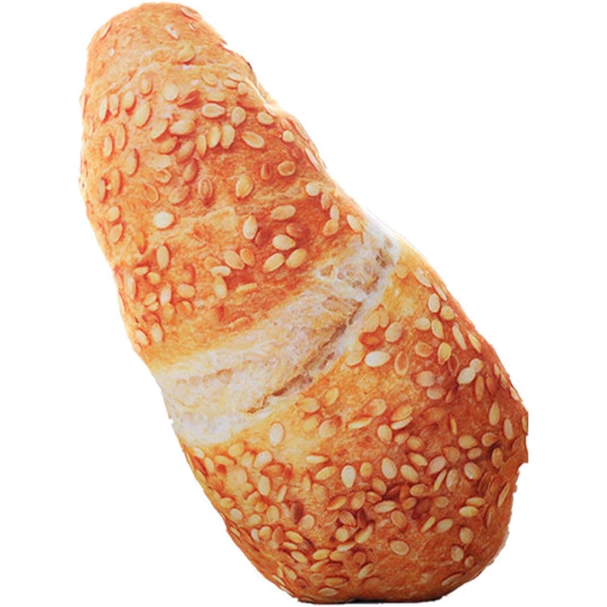 Bread Shaped Pillow 19.6 Inch 3D Simulation Soft Back Cushion Funny Food Plush Butter Toast Bread Loaf Pillow Home Decoration Valentine Gift (Sesame Floss)