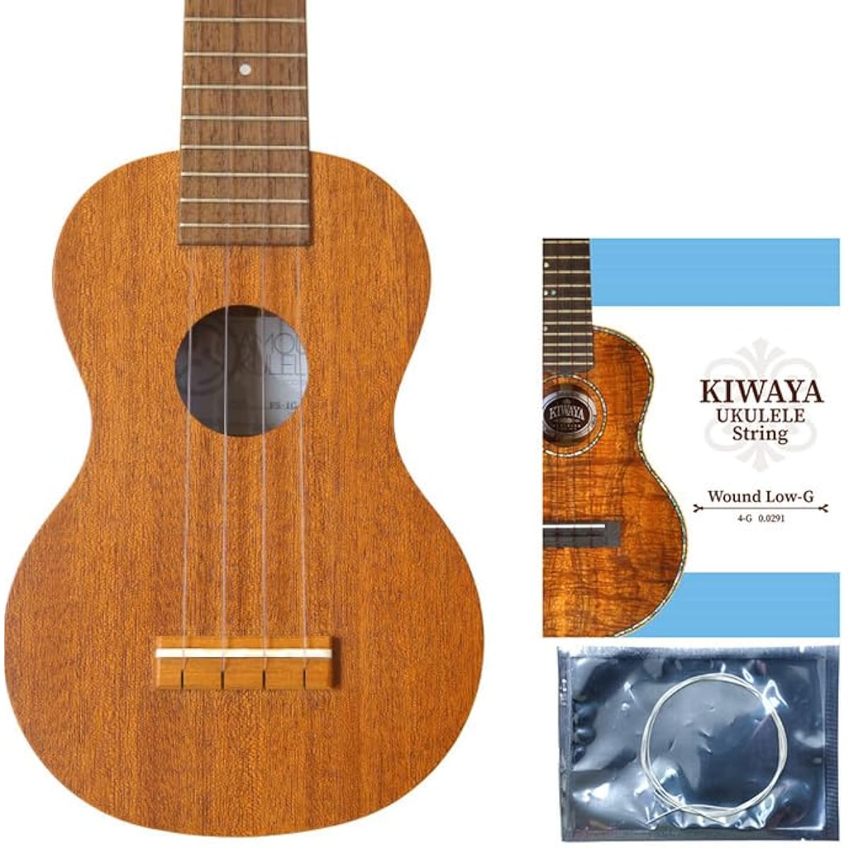 Famous FS-1G [With replacement Low-G string] Soprano ukulele, mahogany, made in Japan, handmade, Famous