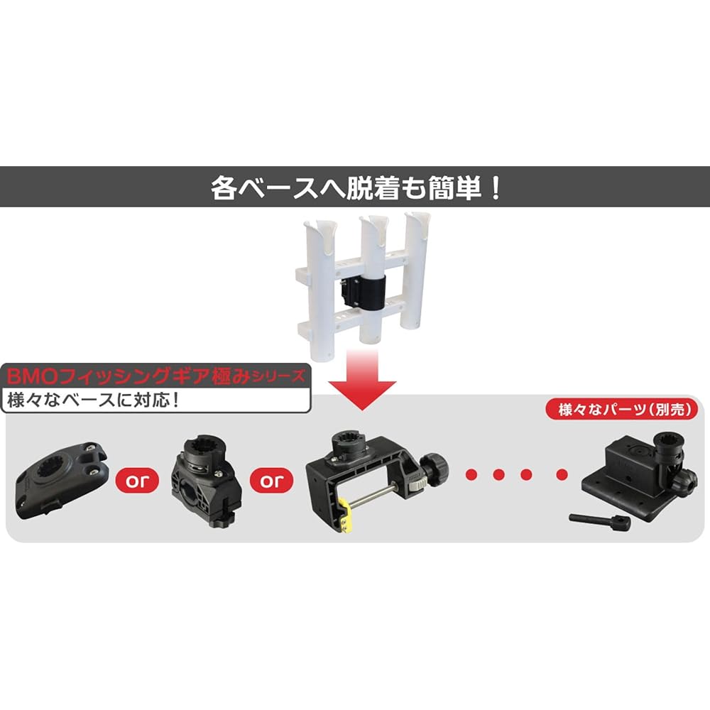 BMO JAPAN Clamp full set for continuous rod holder BM-RRH-CLF