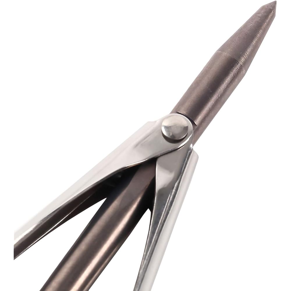 Ultimate Dive Double Wing Harpoon Tip Feather (16cm / Made of Stainless Steel) Penetration Power Barbs on both sides keep the fish from escaping (Rust-proofing / Thread Diameter 6mm) Fish Thrust Harpoon Spearfishing Ultimate Dive