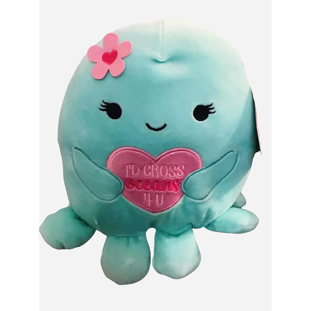 Official KellyToy Squishmallows 2022 Valentine’s Day Squad (8” Olina The Octopus)