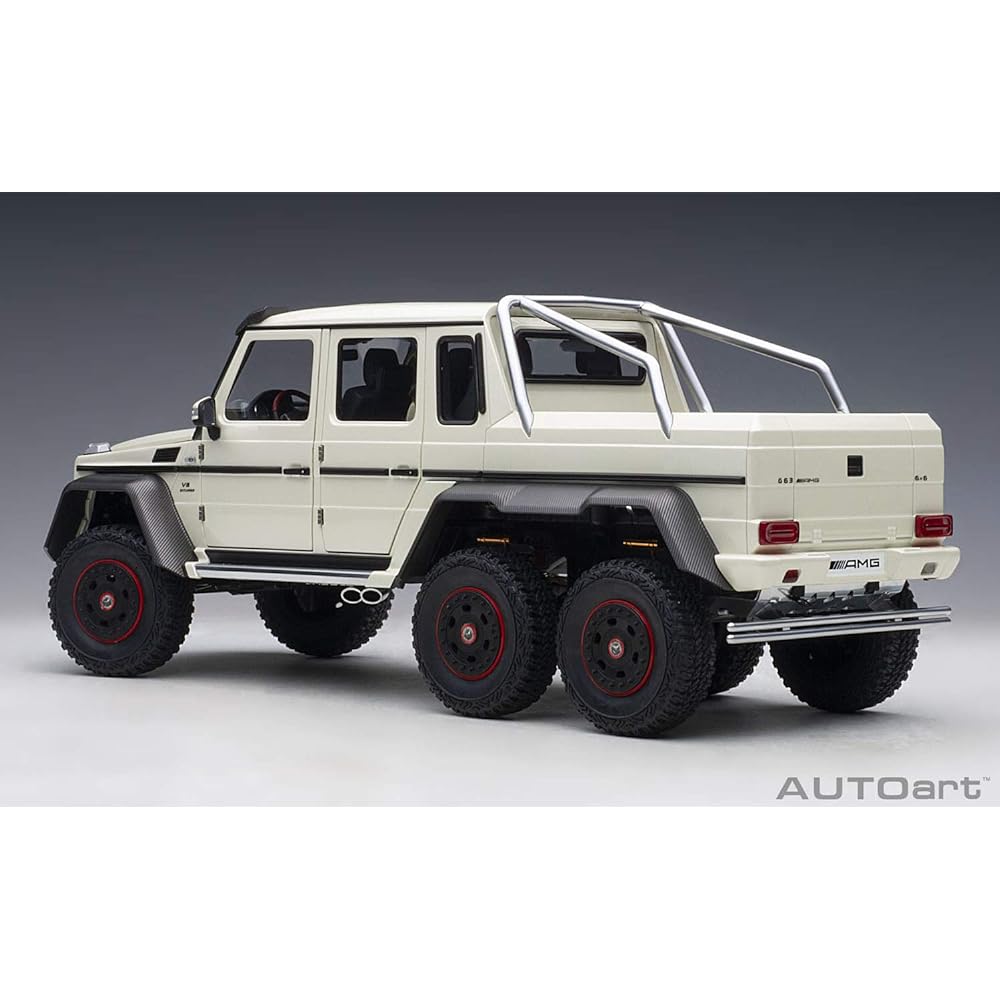 AUTOart 1/18 Mercedes-Benz G63 AMG 6X6 Pearl White Finished Product 76307