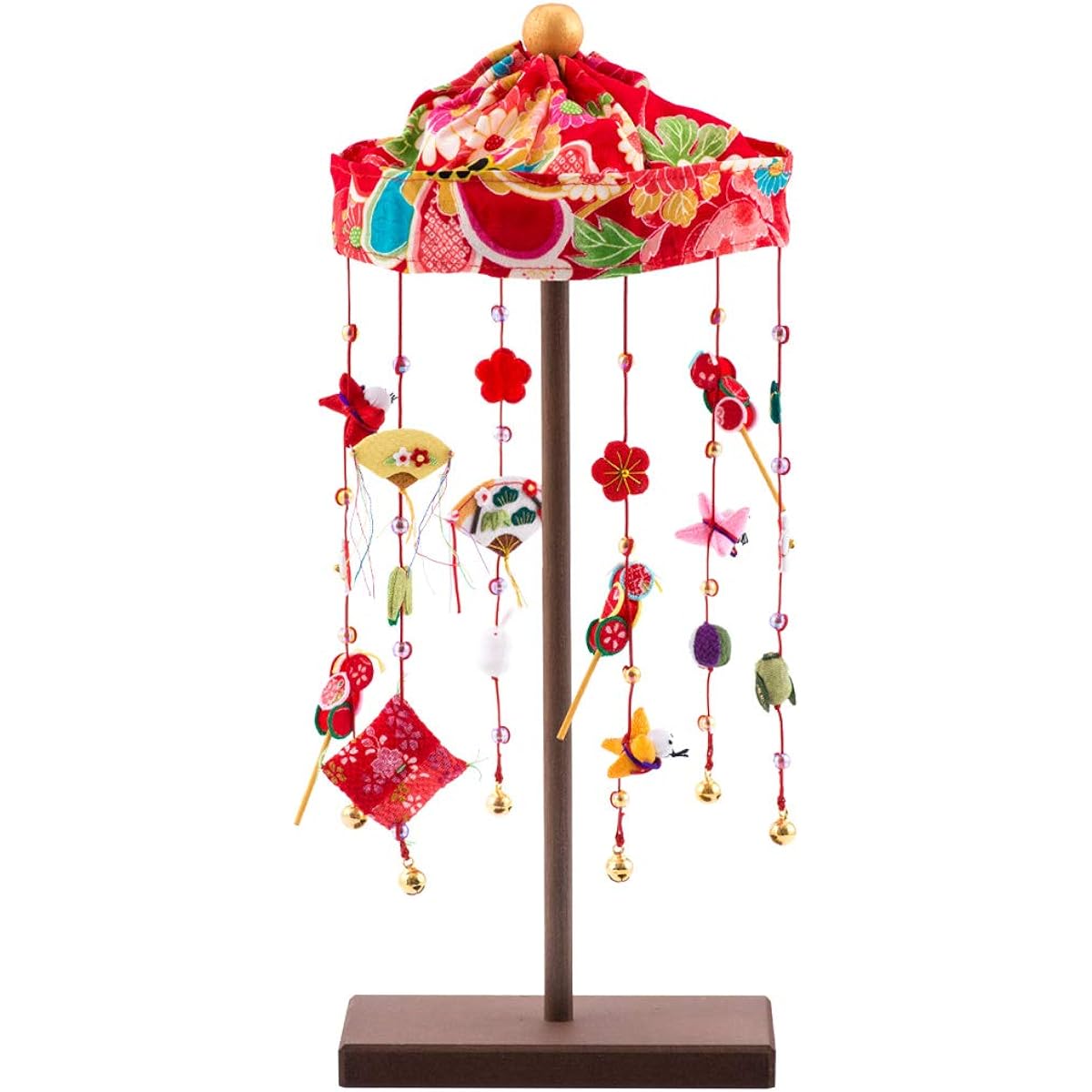 (Smile Market) Hina Doll Tabletop Mini Hanging Doll Hina Doll Chirimen Compact First Doll Festival Personalized Name Wooden Tag Included S Made in Japan