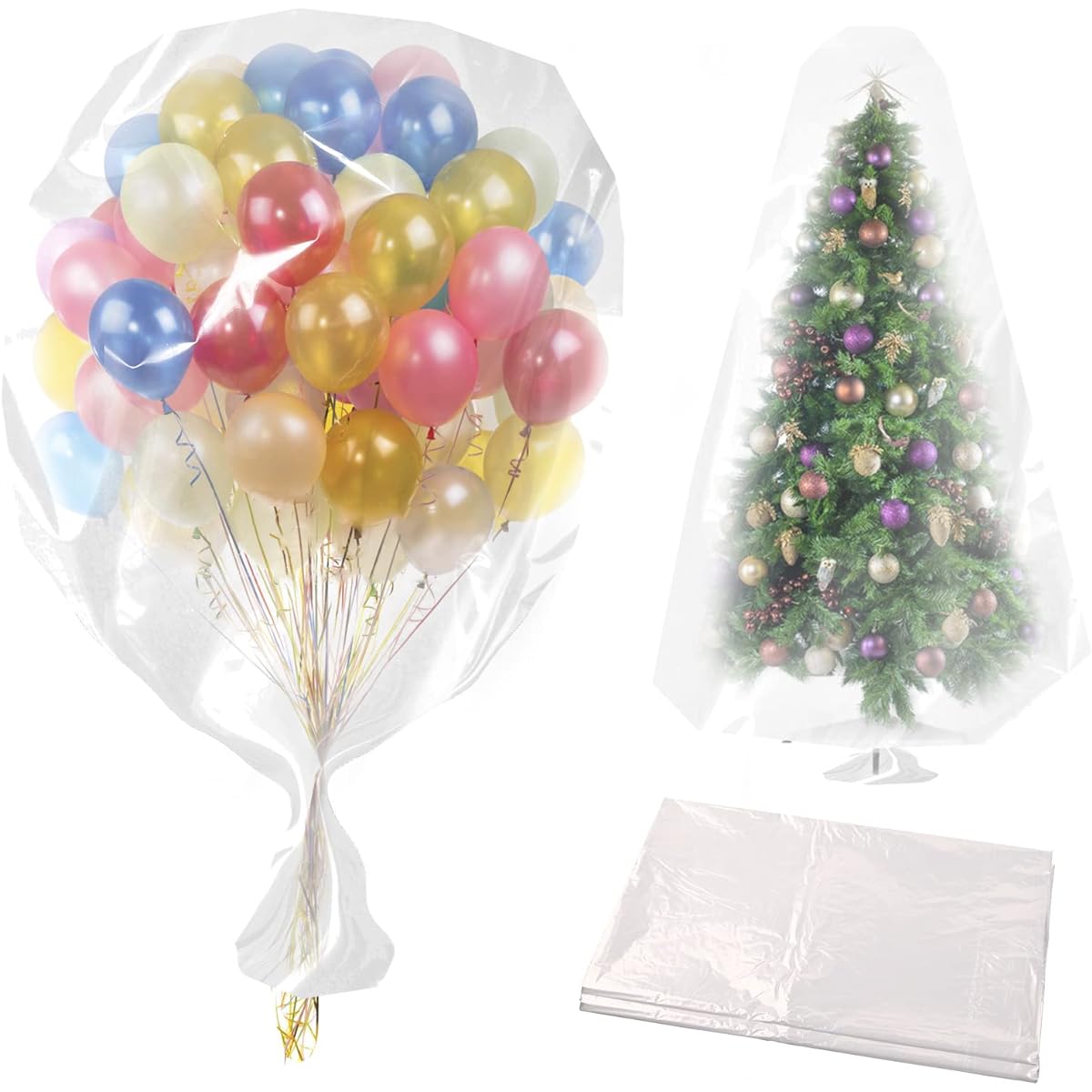 Large Balloon Bags for Transport 98.4 x 59.1 Inch 2pcs Large Plastic Bags for Transporting Balloons Balloon Carry Bags Huge Storage Bags for Birthday Celebration Eve Party Christmas Supplies