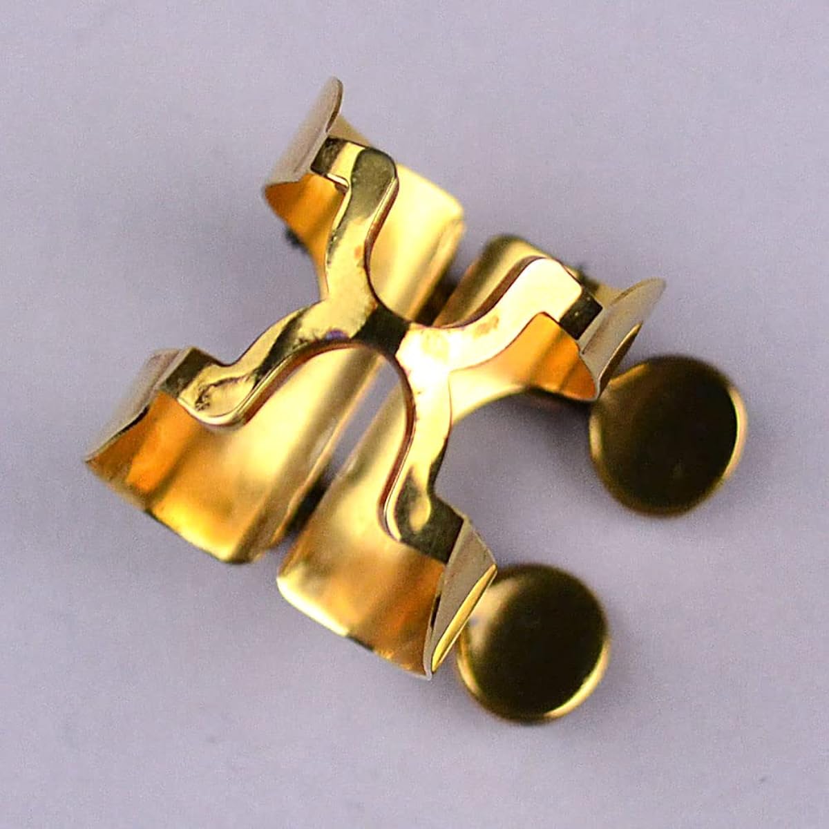 HARRISON AD/GP Gold Plated Metal Dukov Alto Saxophone Ligature Harrison