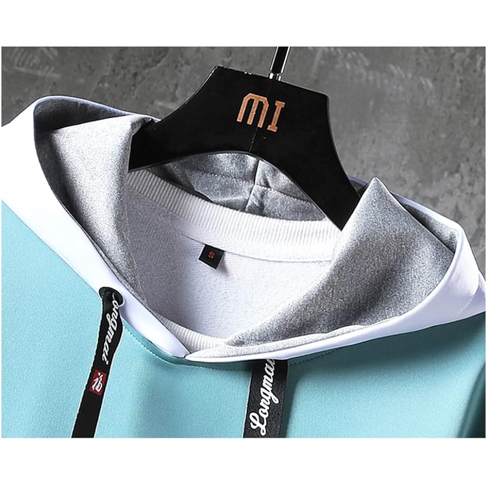 [FJLTDCP] Autumn Hoodie Men's Short Sleeve Thin Hooded Layered T-Shirt Long Sleeve Loose Casual Stylish Large Size Popular Clothes Men's