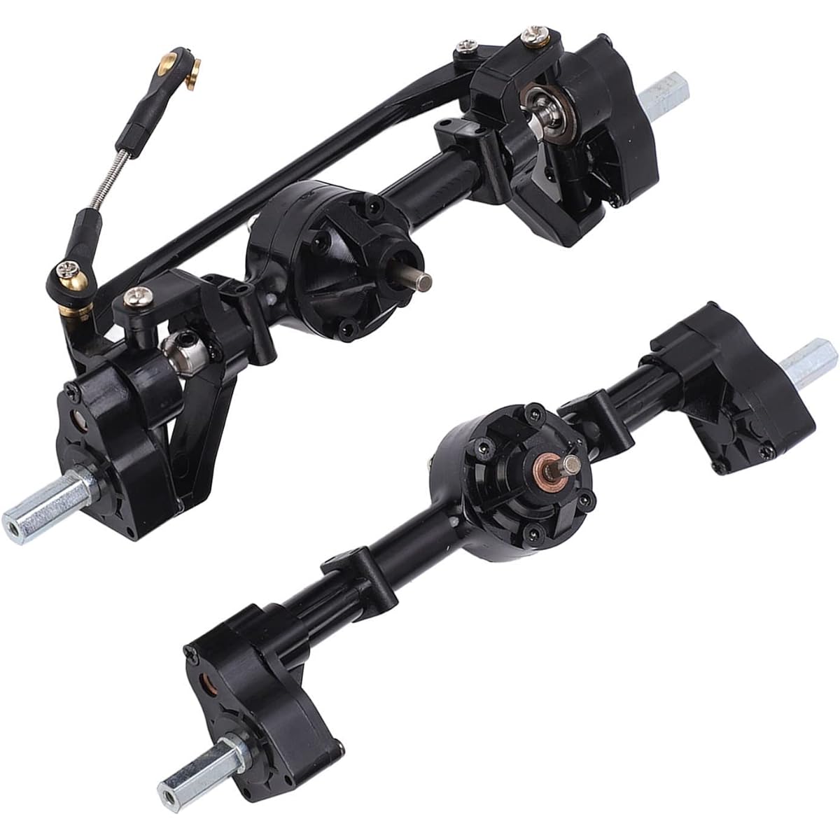 RiToEasysports RC Front Rear Axle Gearbox RC Car Metal Rear Axle Upgrade Accessories for WPL C14 C24 C34 C44 B14 B24 1/16 RC Car Upgrade Parts