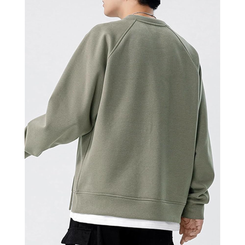 [foveitaa] Sweatshirt, Men's, Autumn Clothing, Large Size, Loose, Layered Style, T-Shirt, Long Sleeve, Cool, Hoodie, Loose, Silhouette, Pullover Top, Simple, Stylish, Casual, Stylish, Spring/Autumn Clothes