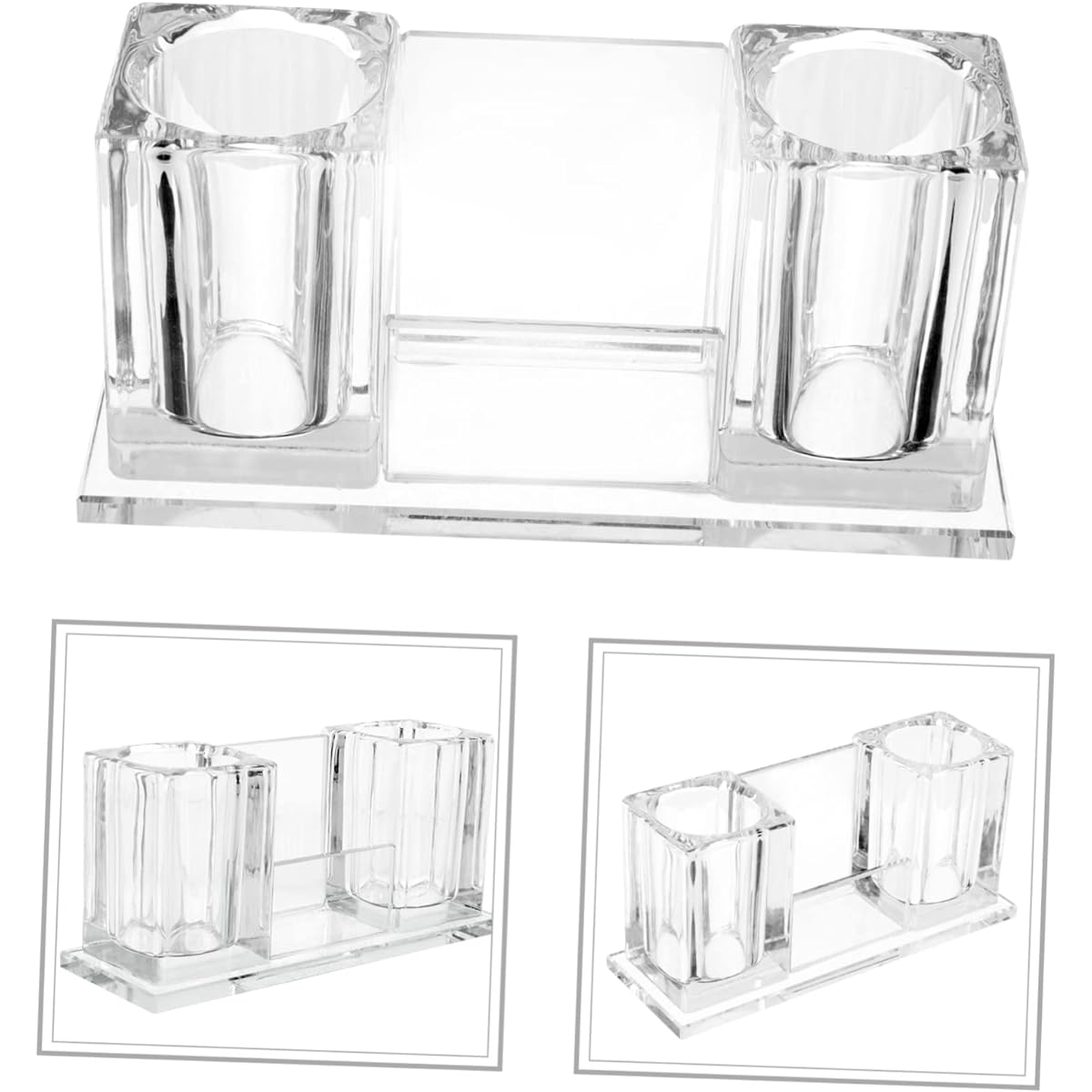 FUNOMOCYA Crystal Holder Office Accessories Microphone Holder Table Microphone Bracket Microphone Table Stand Makeup Brush Holder Microphone Acrylic Stand Stable Microphone Stand Sm7b Filter