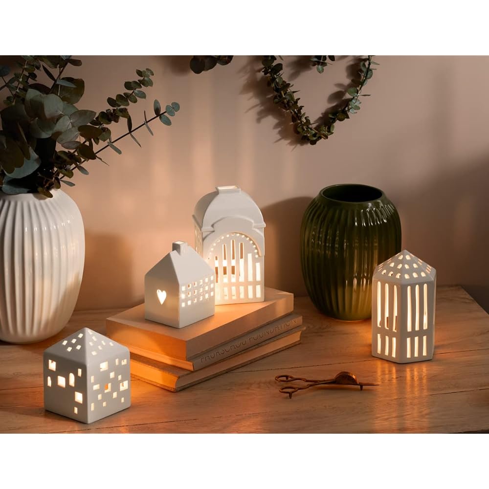 Kahler Urbania Tea Light House Ceramic Candle Holder Apartment Type