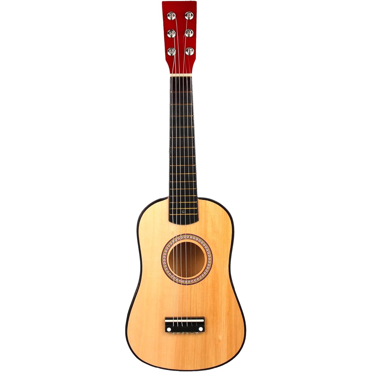 Kisangel 1 Piece Kids Beginner Guitar 23 Inch Guitar 6 String Vintage Style Acoustic Guitar Wooden Guitar Musical Instrument for Children (See Image)