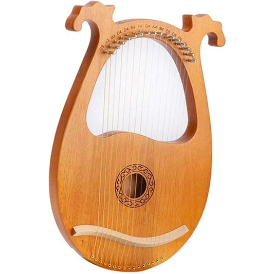 WowZza 16 Wooden String Harp Solid Wood Lyre Harp with Tuning Wrench for Beginners Lyra Harp
