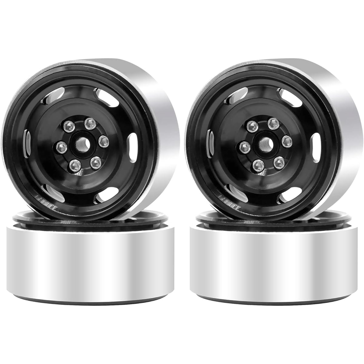 OGRC 1.0 Beadlock Wheels RC Metal Beadlock Wheel Rims for 1/18 TRX4M 1/24 SCX24 C10/Bronco/JLU/Gladiator/Deadbolt RC Crawler Car Upgrade